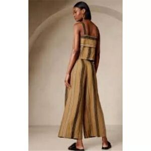 Banana Republic Mia Wide-Leg Cropped Linen Pants NWT